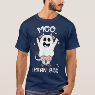 Boo Boo Crew Ghost Cow Moo I Mean Boo Farmer Cute T-Shirt