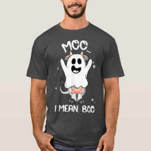 Boo Boo Crew Ghost Cow Moo I Mean Boo Farmer Cute T-Shirt