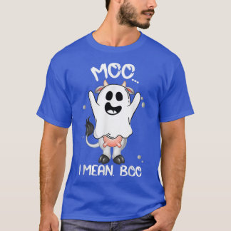Boo Boo Crew Ghost Cow Moo I Mean Boo Farmer Cute  T-Shirt