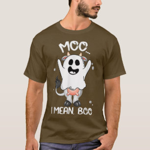 Boo Boo Crew Ghost Cow Moo I Mean Boo Farmer Cute T-Shirt