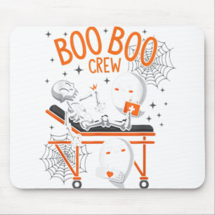 Boo Boo Crew Ghost Doctor Paramedic EMT Nurse Hall Mouse Mat
