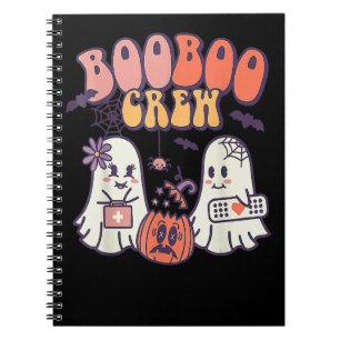 Boo Boo Crew Ghost Doctor Paramedic EMT Nurse Hall Notebook