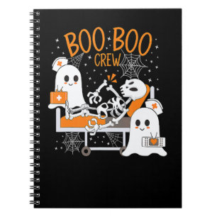 Boo Boo Crew Ghost Doctor Paramedic EMT Nurse Hall Notebook