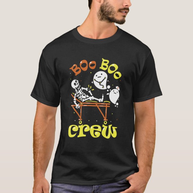 Boo Boo Crew Ghost Doctor Paramedic EMT Nurse T-Shirt (Front)