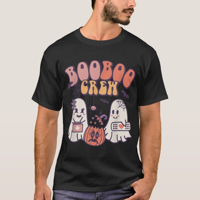 Boo Boo Crew Ghost Doctor Paramedic Emt Nurse  T-Shirt (Front)