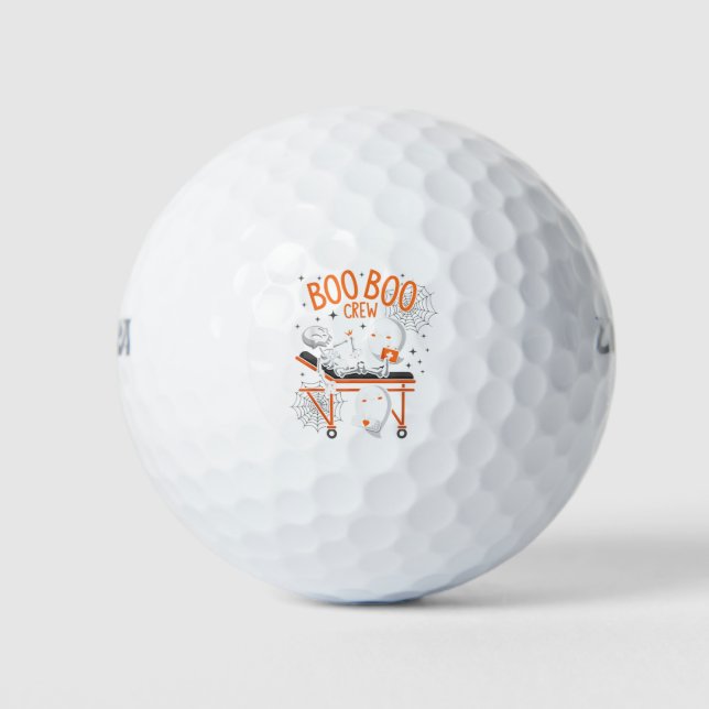 Boo Boo Crew Ghost Doctor Paramedic Nurse Hall Golf Balls (Front)