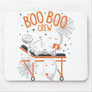Boo Boo Crew Ghost Doctor Paramedic Nurse Hall Mouse Mat