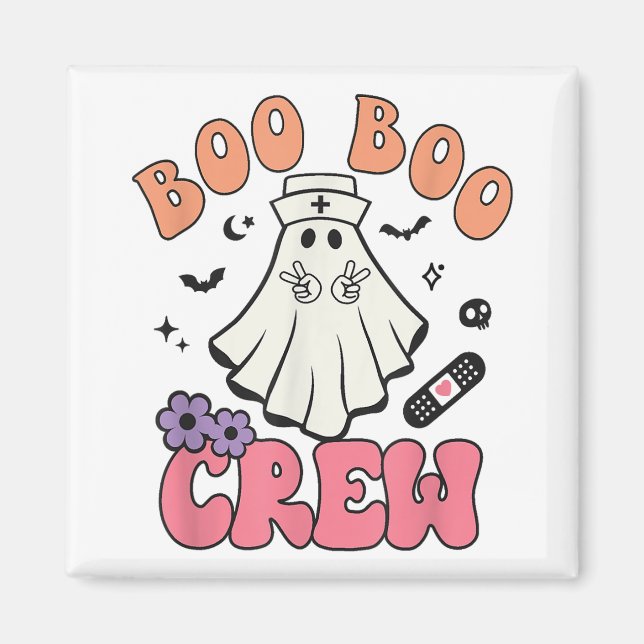 Boo Boo Crew Ghost Doctor Paramedic Nurse Hallowee Magnet (Front)