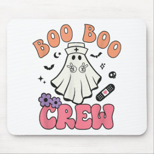 Boo Boo Crew Ghost Doctor Paramedic Nurse Hallowee Mouse Mat