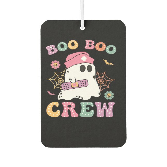 Boo Boo Crew Ghost Nurse Classic T-Shirt Car Air Freshener (Front)