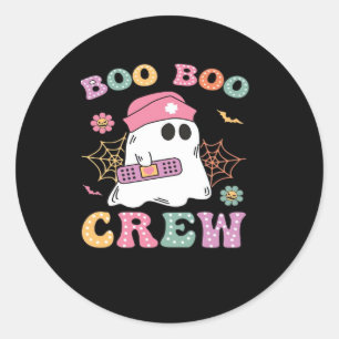 Boo Boo Crew Ghost Nurse Classic T-Shirt Classic Round Sticker