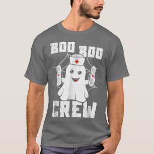 Boo Boo Crew Ghost Nurse Costume Girls Funny Hallo T-Shirt