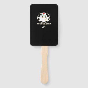 Boo Boo Crew Ghost Nurse - Cute and Spooky Hallowe Hand Fan