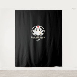 Boo Boo Crew Ghost Nurse - Cute and Spooky Hallowe Tapestry