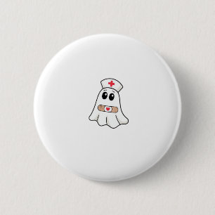 BOO BOO CREW Ghost Nurse Funny Halloween Essential 6 Cm Round Badge
