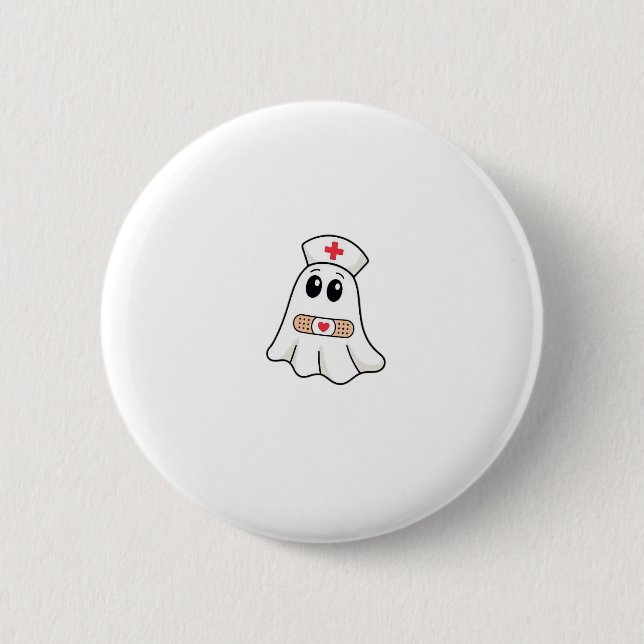 BOO BOO CREW Ghost Nurse Funny Halloween Essential 6 Cm Round Badge (Front)