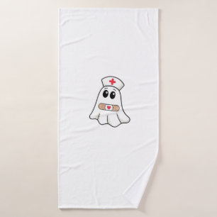 BOO BOO CREW Ghost Nurse Funny Halloween Essential Bath Towel