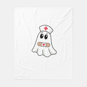 BOO BOO CREW Ghost Nurse Funny Halloween Essential Fleece Blanket