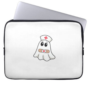 BOO BOO CREW Ghost Nurse Funny Halloween Essential Laptop Sleeve