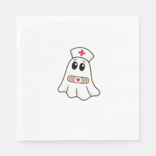 BOO BOO CREW Ghost Nurse Funny Halloween Essential Napkin