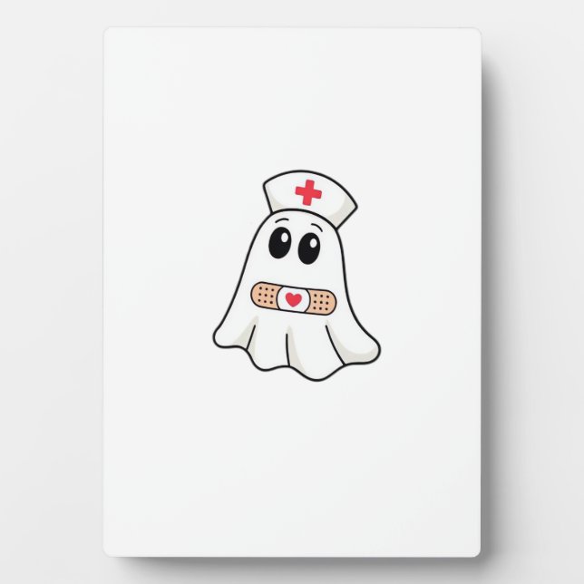 BOO BOO CREW Ghost Nurse Funny Halloween Essential Plaque (Front)