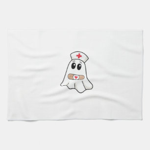 BOO BOO CREW Ghost Nurse Funny Halloween Essential Tea Towel