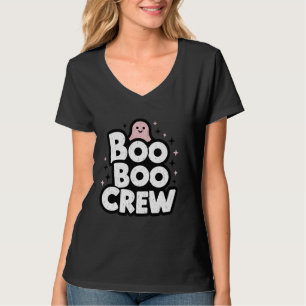 Boo Boo Crew Ghost Nurse Halloween Funny Trick or T-Shirt