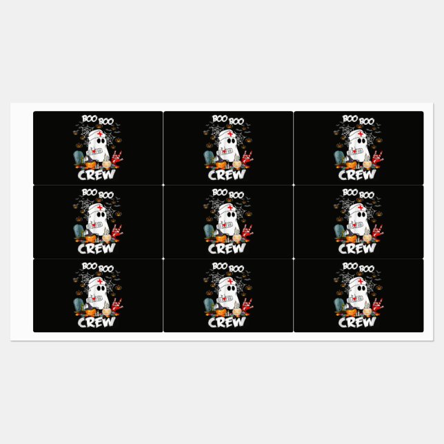 Boo Boo Crew Ghost Nurse Halloween Spooky (Sheet)