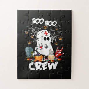 Boo Boo Crew Ghost Nurse Halloween Spooky Jigsaw Puzzle