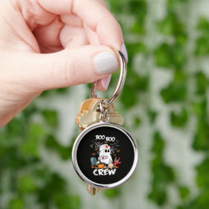 Boo Boo Crew Ghost Nurse Halloween Spooky Key Ring