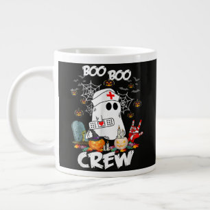 Boo Boo Crew Ghost Nurse Halloween Spooky Large Coffee Mug
