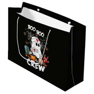 Boo Boo Crew Ghost Nurse Halloween Spooky Large Gift Bag