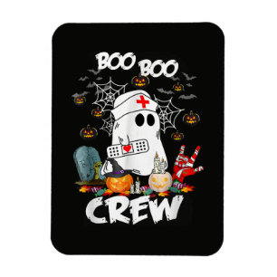 Boo Boo Crew Ghost Nurse Halloween Spooky Magnet