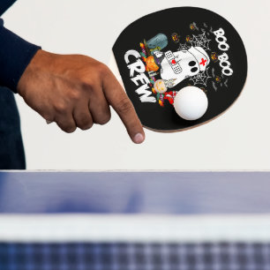 Boo Boo Crew Ghost Nurse Halloween Spooky  Ping Pong Paddle