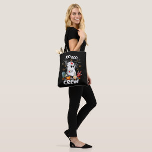 Boo Boo Crew Ghost Nurse Halloween Spooky Tote Bag