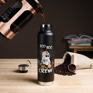 Boo Boo Crew Ghost Nurse Halloween Spooky Water Bottle