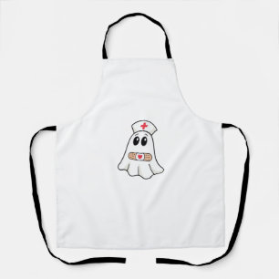 Boo Boo Crew Ghost Nurse Oversized T-Shirt Apron