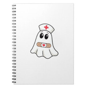 Boo Boo Crew Ghost Nurse Oversized T-Shirt Notebook