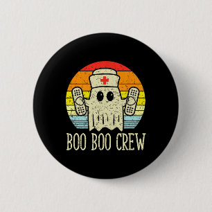 Boo Boo Crew Ghost Nurse Retro Halloween 2020 Nurs 6 Cm Round Badge