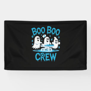 Boo Boo Crew Ghost Paramedic Nurse Halloween Essen Banner