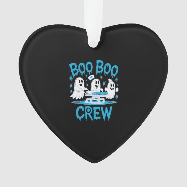 Boo Boo Crew Ghost Paramedic Nurse Halloween Essen Ornament (Front)