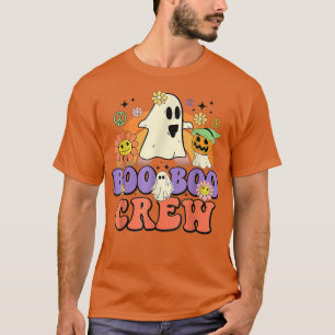 Boo Boo Crew Groovy Boo Squad Spooky Season Funny T-Shirt