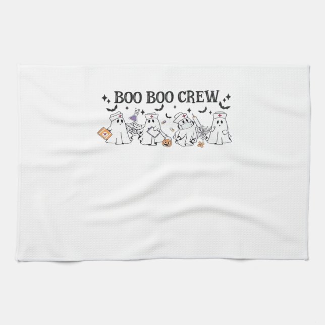 boo Boo Crew Halloween Classic T-Shirt Tea Towel (Horizontal)