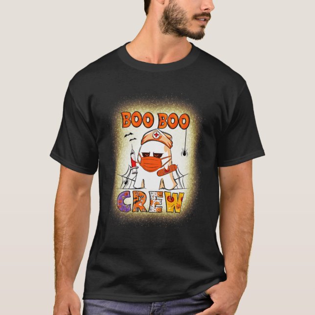 Boo Boo Crew Halloween Costume Medical Ghost Nurse T-Shirt (Front)