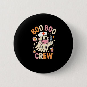 Boo Boo Crew Halloween Ghost Nurse Essential T-Shi 6 Cm Round Badge