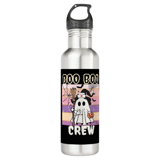 Boo Boo Crew Halloween Ghost Nurse Essential T-Shi 710 Ml Water Bottle (Front)