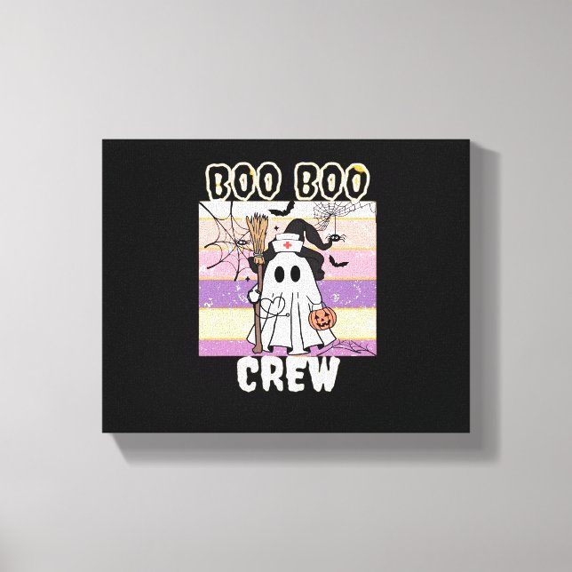Boo Boo Crew Halloween Ghost Nurse Essential T-Shi Canvas Print (Front)