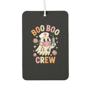 Boo Boo Crew Halloween Ghost Nurse Essential T-Shi Car Air Freshener
