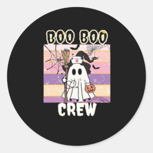 Boo Boo Crew Halloween Ghost Nurse Essential T-Shi Classic Round Sticker