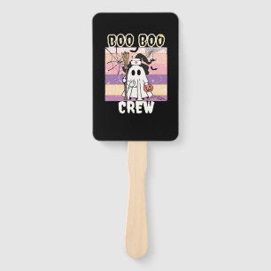 Boo Boo Crew Halloween Ghost Nurse Essential T-Shi Hand Fan
